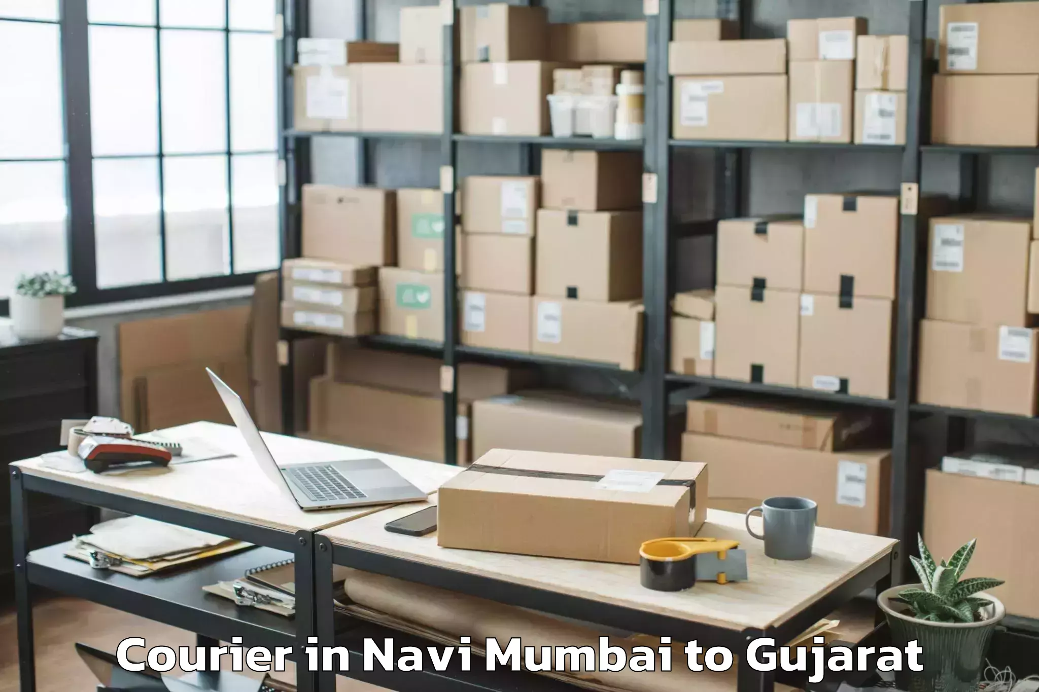 Affordable Navi Mumbai to Amdabad Courier